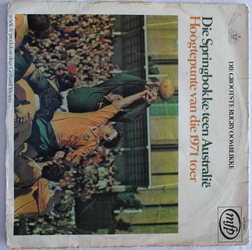 SPRINGBOK RUGBY RECORD -- GERHARD VIVIERS -- VINYL LP RECORD