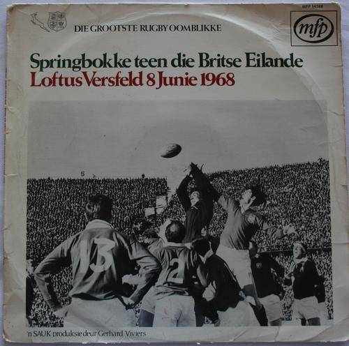 SPRINGBOK RUGBY RECORD -- GERHARD VIVIERS -- VINYL LP RECORD