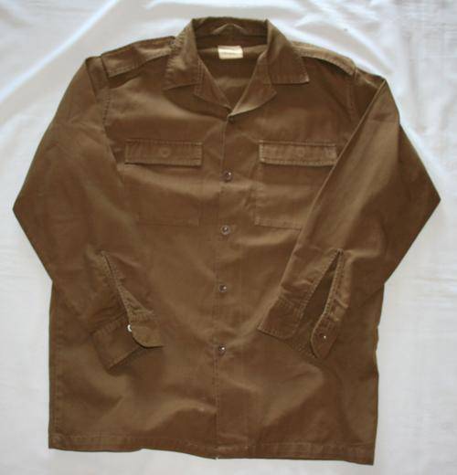 SADF NUTRIA BROWN SHIRT-- SIZE : LARGE -- AS USED IN BUSH WAR