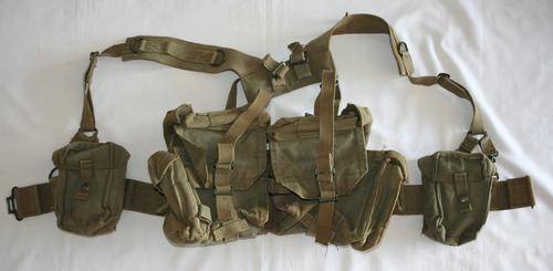 SADF -- PATTERN 73 KIDNEY POUCHES AND YOKE - WEBBING -- BUSH WAR ERA