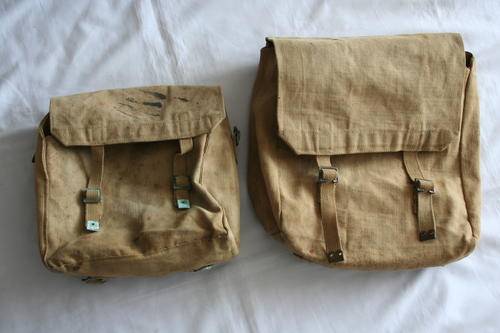 SA UNION DEFENCE FORCE -- 2 X WW2 SATCHELS -- GOOD CONDITION