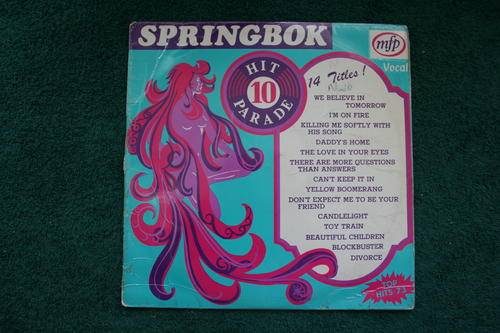 SPRINGBOK HIT PARADE NO: 10 --- VINYL LP RECORD