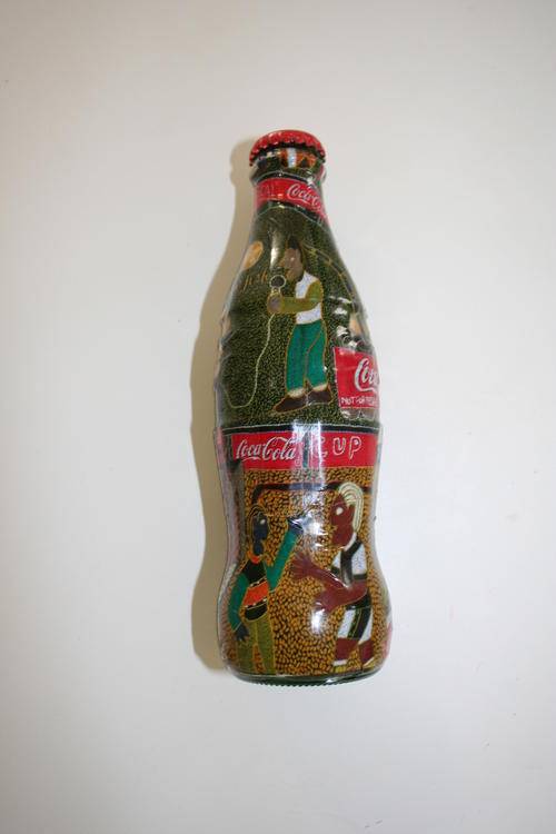 COCA-COLA, COKE GLASS BOTTLE--LIMITED EDITION--LETS CONNECT--RARE