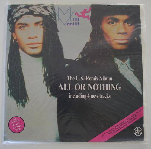 MILLI VANILLI -- US REMIX --ALL OR NOTHING ALBUM -- VINYL LP RECORD