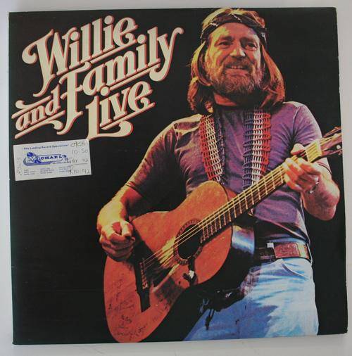 WILLIE NELSON -- WILLIE AND FAMILY LIVE -- DOUBLE VINYL LP RECORD