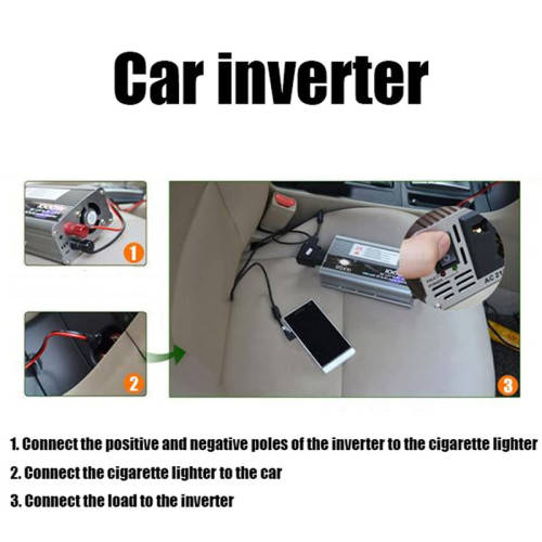 2000W Inverter Car Battery Converter with USB Mobile Phone Charging Port