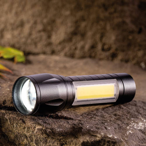 LED Flashlight Mini Lightweight Telescopic Zoom Emergency Lighting For Outdoor Activities