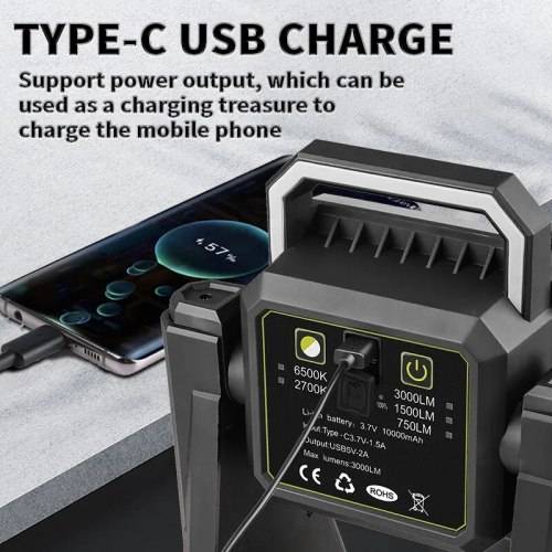 USB Rechargeable Folding Light Easy To Operate Battery Integrated Portable