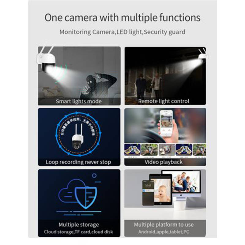 Solar Security Camera Night Vision Built-in Battery Smart Monitoring