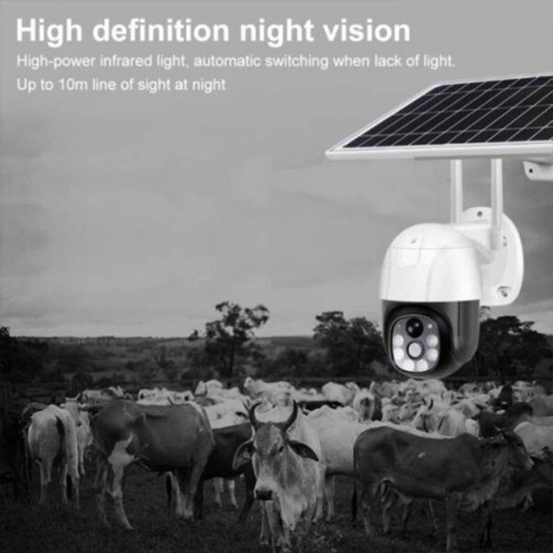 Solar Security Camera Night Vision Built-in Battery Smart Monitoring