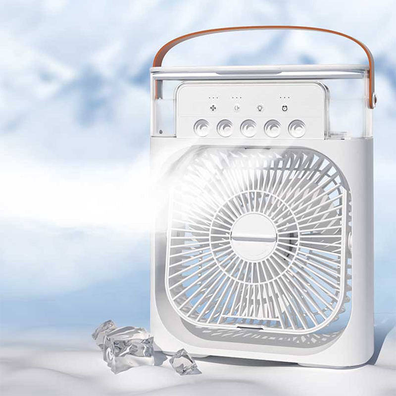 Mini Evaporative Cooler Mist Fan Usb 5 Mist Hole Nozzles 600ml Water Reservoir