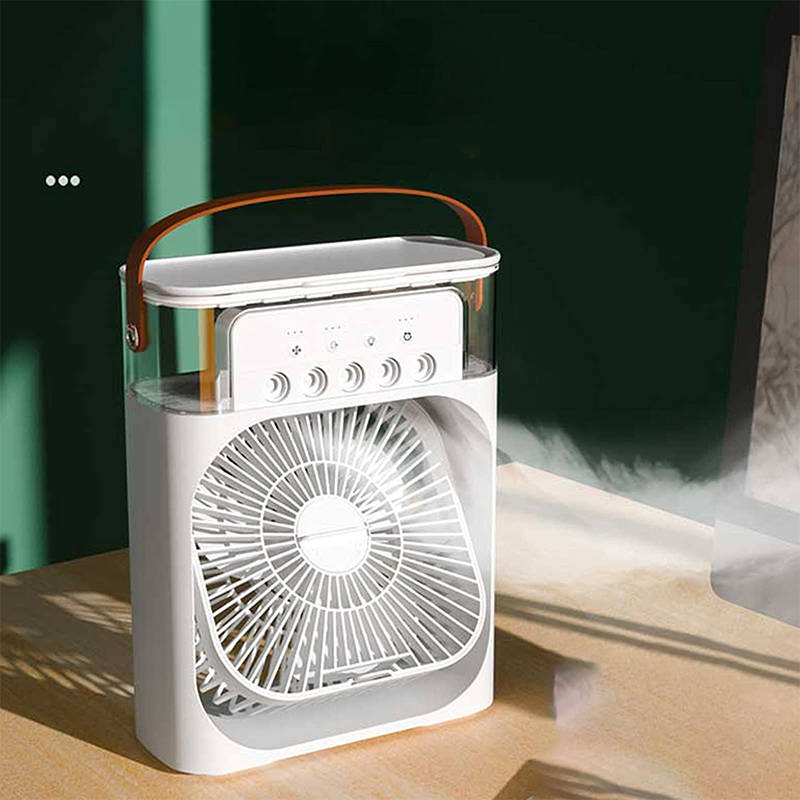 Mini Evaporative Cooler Mist Fan Usb 5 Mist Hole Nozzles 600ml Water Reservoir