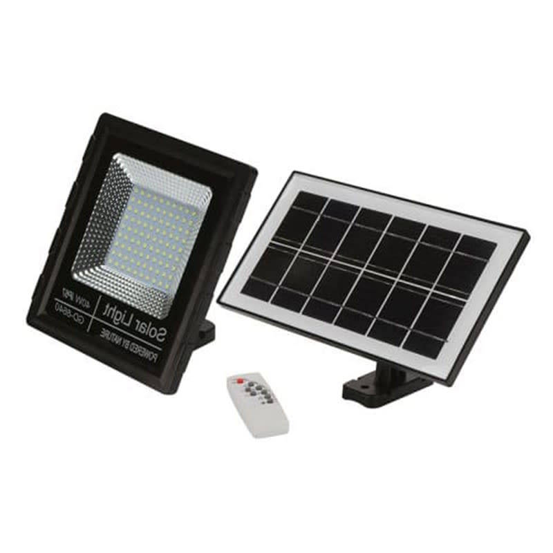 LED Solar Flood Light Outdoor Waterproof IP67 with Remote Control 40W
