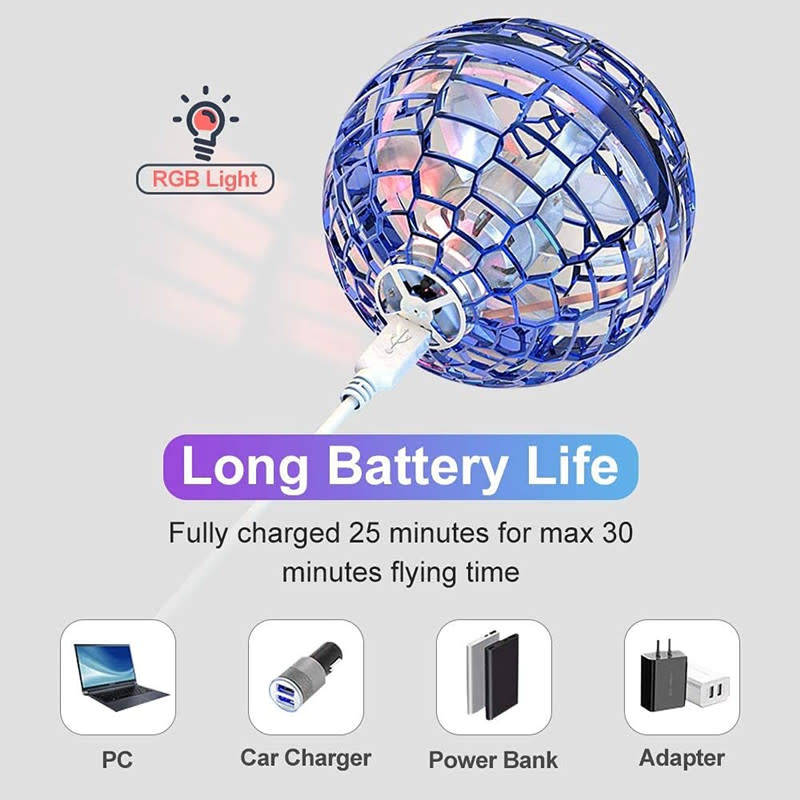 3 Color Mini Flying Ball Toy Ball Belt 360 Flying Hover UFO