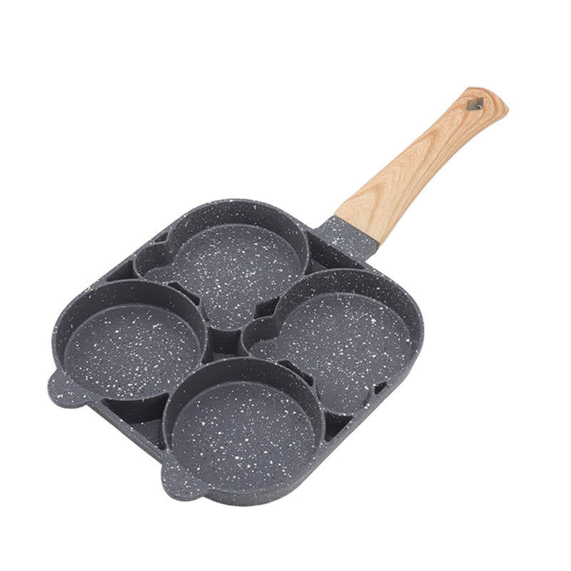 4 Hole Frying Pan to Prevent Sticking and Hot Omelette Pancakes Burgers Kitchen Accessories