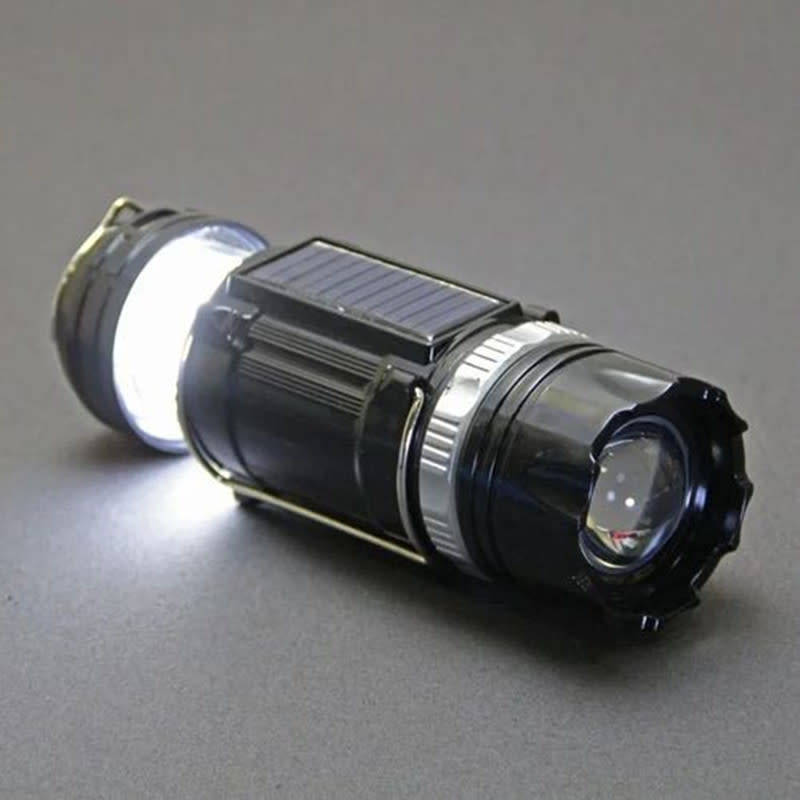 LED Solar Rechargeable Multifunctional Camping Flashlight Lantern