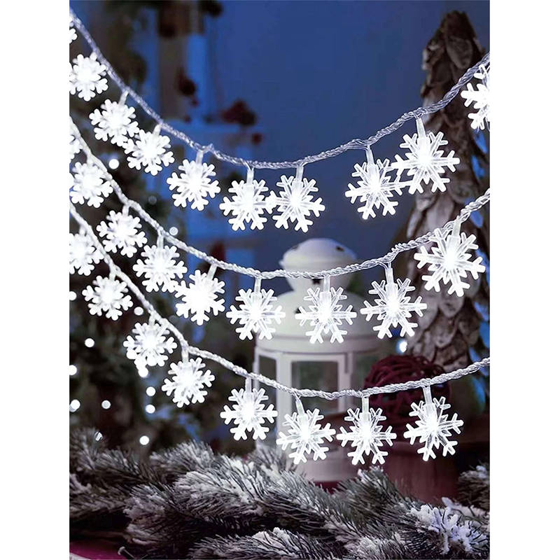 Snowflake String Lights White And Warm White 5M Suitable For Christmas Party Decoration Atmosphere