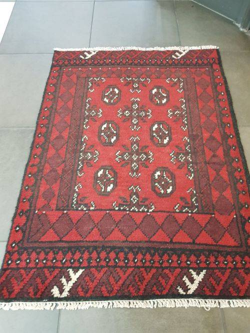 RED AFGHAN PERSIAN CARPET SIZE 115 X 75 CM