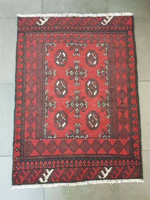 RED AFGHAN PERSIAN CARPET SIZE 115 X 75 CM