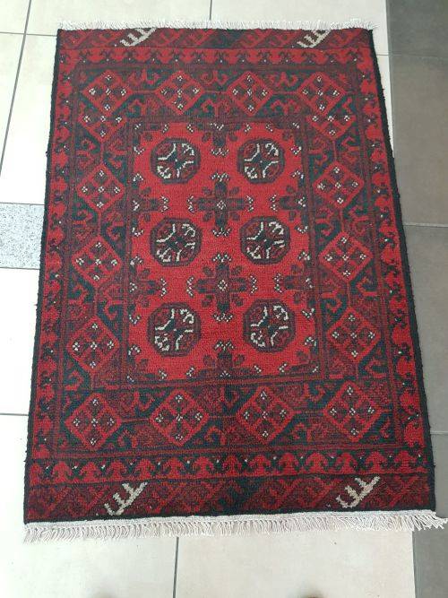 RED AFGHAN PERSIAN CARPET  SIZE 120 X 80