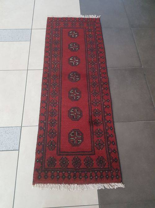 BEAUTIFUL RED AFGHAN RUNNER 150 X 50 CM