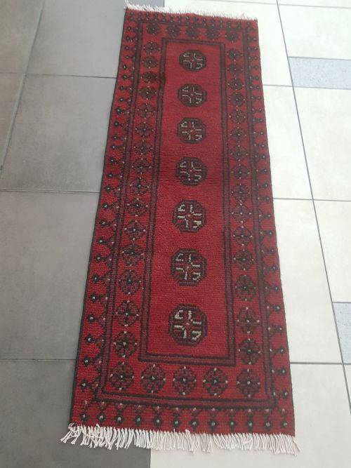 BEAUTIFUL RED AFGHAN RUNNER 150 X 50 CM