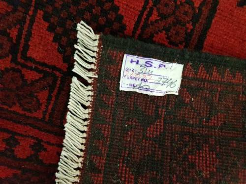 FILPA DESIGN RED AFGHAN CARPET 200 X 150 cm