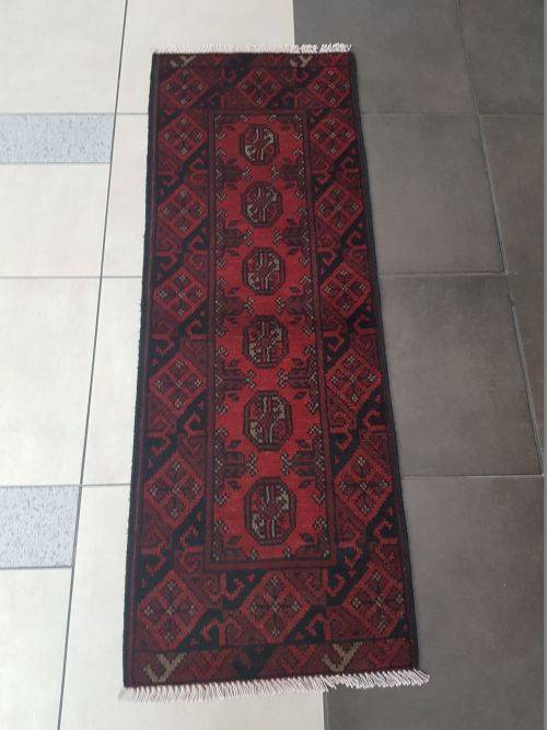RED AFGHAN RUNNER 150 X 50 cm