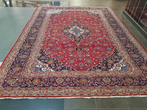 STUNNING USED FINE KASHAN CARPET 415 x 302 CM