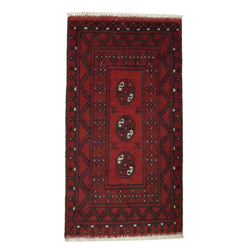 Stunning  Red Afghan Carpet 90 x 50 cm