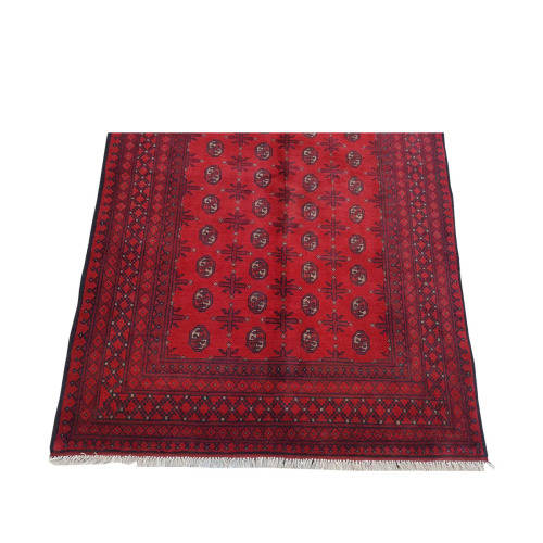 STUNNING RED AFGHAN CARPET 200 X 150 CM
