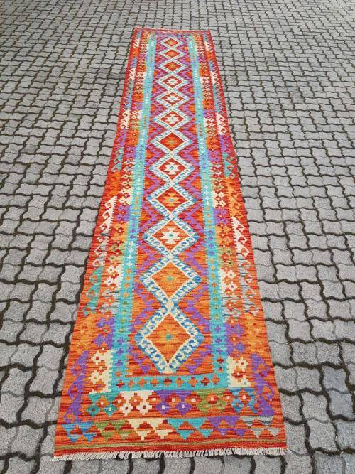 Stunning Afghan Choubi Kilim 405 x 81 cm