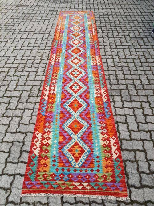 Stunning Afghan Choubi Kilim 405 x 81 cm