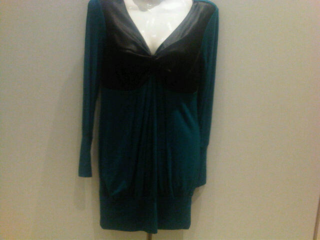 Black and teal top or mini dress from XOGO, free size
