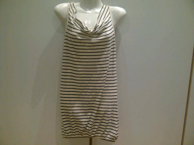 Stunning stripe cream and black summer dress, size XS