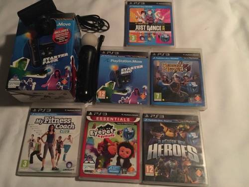 PS3 Slim (4th generation - 2010) 160GB  + PS3 move, 23 games included