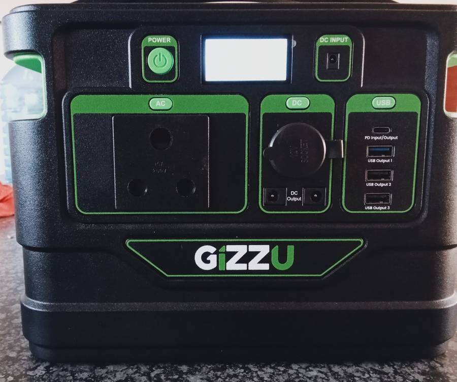 Gizzu 500W 518Wh Portable Power Station 1 x 3 Prong SA Plug Point