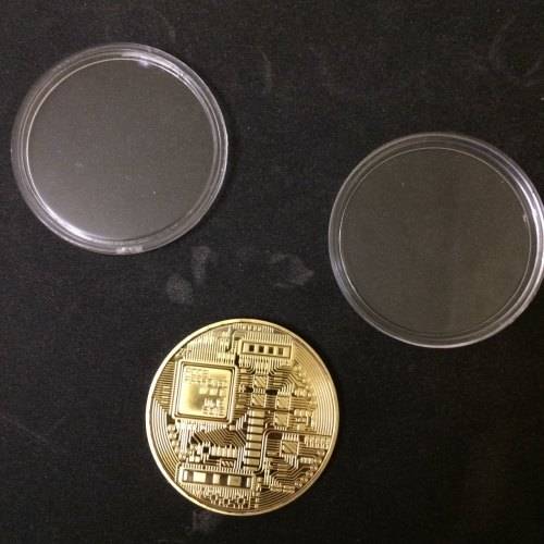 1PC Gold Plated Bitcoin Coin - Collectible Gift BTC Coin (Physical Souvenirs)
