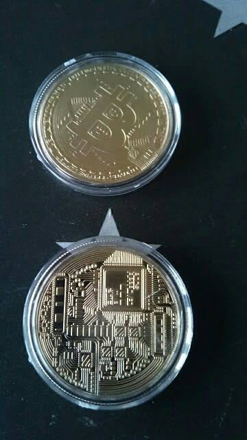 1PC Gold Plated Bitcoin Coin - Collectible Gift BTC Coin (Physical Souvenirs)
