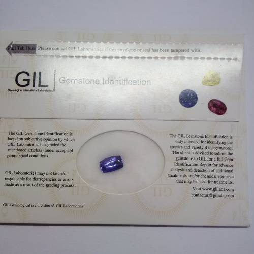 CERTIFIED 2.84CT CUSHION CUT NATURAL TANZANITE - A MASTERPIECE