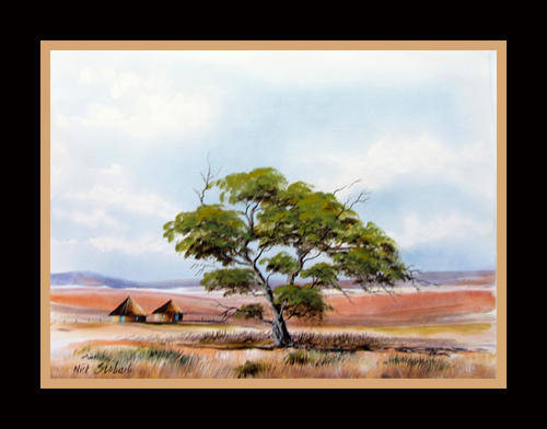 '' I WAS HERE BEFORE YOU '' Original signed acrylic by Nick Stobart.