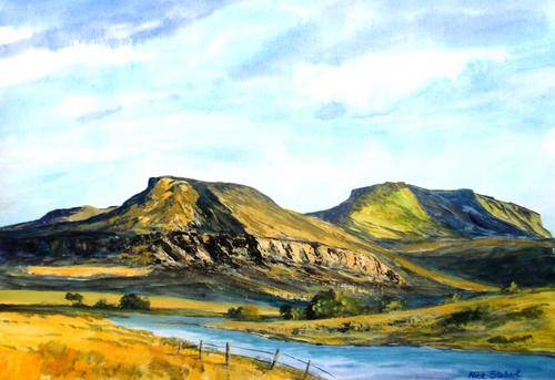 ' CLARENS, MORNING LIGHTS' Original signed acrylic by Nick Stobart.