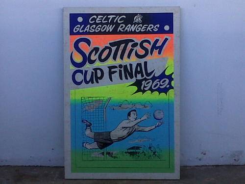 large blocked poster - scottish cup final 1969