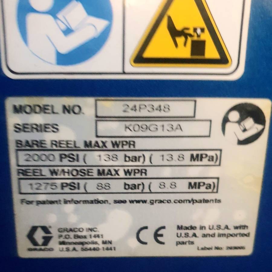 Graco HD Series Pneumatic/ Fuel/Water Spring-Driven (Hose And Reel)