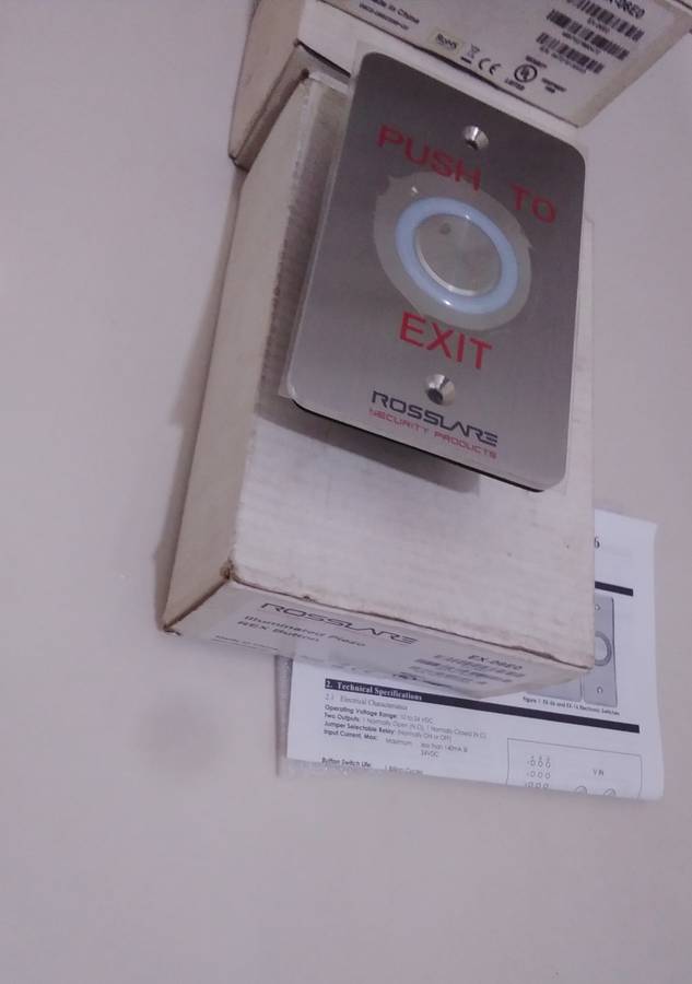 Rosslare EX-06E0 PUSH TO EXIT Illuminated Piezo Rex Button (BID PER PIECE)!!!