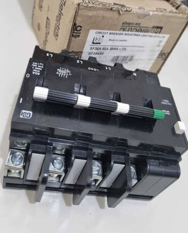 80A CBI SF35K80 Earth Leakage With Overload (BID PER PIECE)!!!