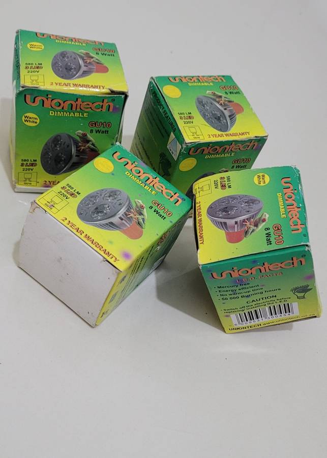 DIMMABLE UNIONTECH 8w LED Downlights GU 10 (BID PER LOT)!!