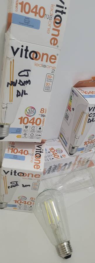 VITONE 8w, 89% Energy-Saving LED FILAMENT BULBS. 8w  70w (Bid Per Piece)