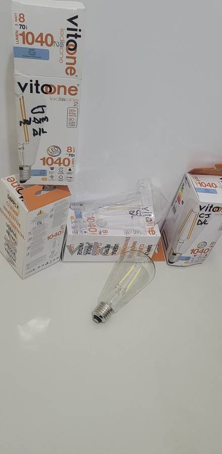 VITONE 8w, 89% Energy-Saving LED FILAMENT BULBS. 8w  70w (Bid Per Piece)