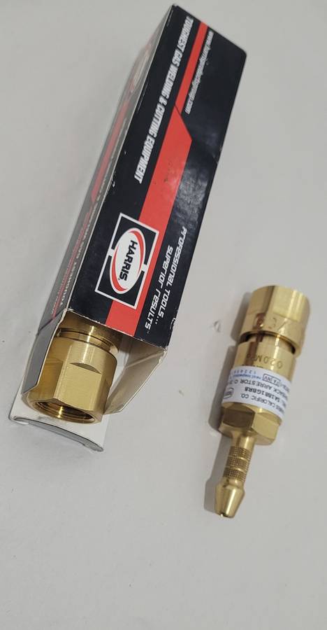 High-Quality HARRIS 3/8" Flashback Flame Arrestor. 20 Bar (SA1881 GBR8).  Bid Per Piece